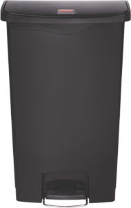 Slim Jim Abfallbehälter aus Kunststoff in Schwarz
68 Liter mit Pedal an der Breitseite 1883613