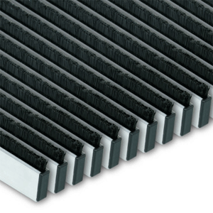 Floor-Mat EB schwarz mit Einzelbürste 22 mm
Schmutzfangmatten in Alu
