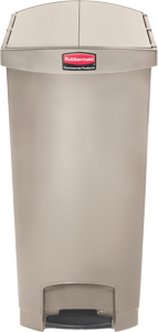 Slim Jim Abfallbehälter aus Kunststoff in Beige
90 Liter mit Pedal an der Schmalseite 1883553