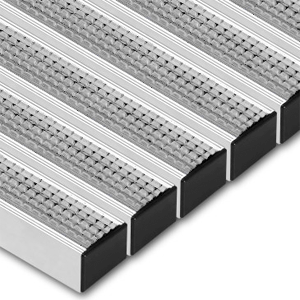 Floor-Mat  G grau mit Gummiprofil Höhe 17 mm
Schmutzfangmatten in Alu