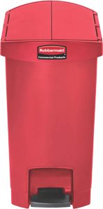 Slim Jim Abfallbehälter aus Kunststoff in Rot
30 Liter mit Pedal an der Schmalseite 1883565