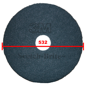 Fibre-Pad blau 532 mm
