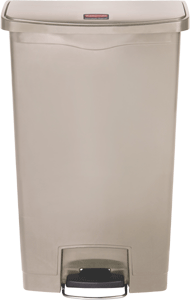 Slim Jim Abfallbehälter aus Kunststoff in Beige
68 Liter mit Pedal an der Breitseite 1883460