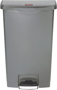 Slim Jim Abfallbehälter aus Kunststoff in Grau
68 Liter mit Pedal an der Breitseite 1883604