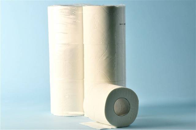 Toilettenpapier neutral 100% Zellstoff 8132
4-lag. weiss, 150 Blatt zu 13,5 cm (Sack 60 Rol)