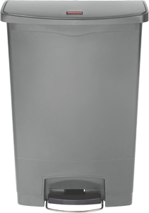 Slim Jim Abfallbehälter aus Kunststoff in Grau
90 Liter mit Pedal an der Breitseite 1883606