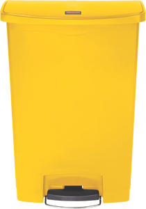 Slim Jim Abfallbehälter aus Kunststoff in Gelb
90 Liter mit Pedal an der Breitseite 1883579