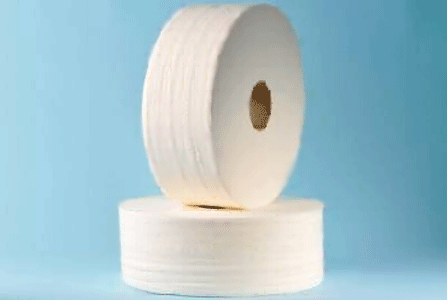 Toilettenpapier Mini-Jumobrolle 2-lagig 8140
1160Blatt zu 19 cm, Breite 10 cm Pak=12 Rollen
