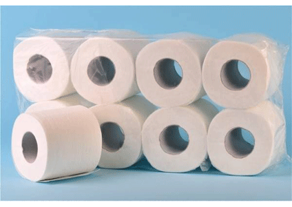 Toilettenpapier neutral 100% Recycling 7533
3-lag. weiss, 250 Blatt zu 13,5 cm (Sack 72 Rol)