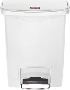 Slim Jim Abfallbehälter aus Kunststoff in Weiss
30 Liter mit Pedal an der Breitseite 1883555